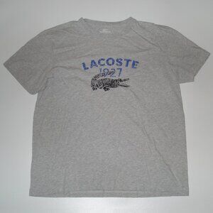 Lacoste T-Shirt Gray 1927 Crocodile Men's Size 6 Large